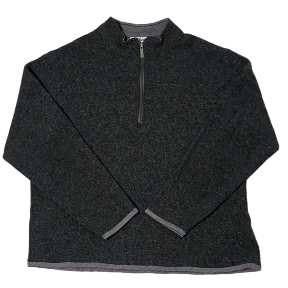 Walter Hagen Men's Dark Gray Half-Zip Sweater. Size XL. 51% Wool.